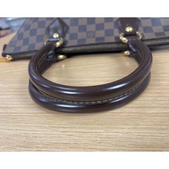 LOUIS VUITTON SALEYA PM Damier Ebene Satchel Bag Tote Leather Monogram Handbag - Picture 5 of 15